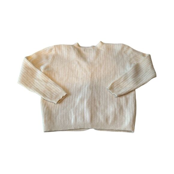 Vintage Yarnworks Woman’s Small Lambswool Angora Cardigan Sweater Pearl Button - Picture 4 of 4